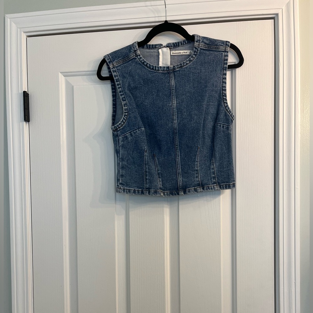 Abercrombie & Fitch Blue Denim Top